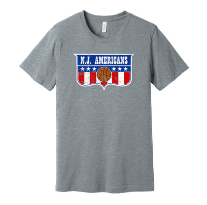 new jersey americans aba retro throwback grey shirt
