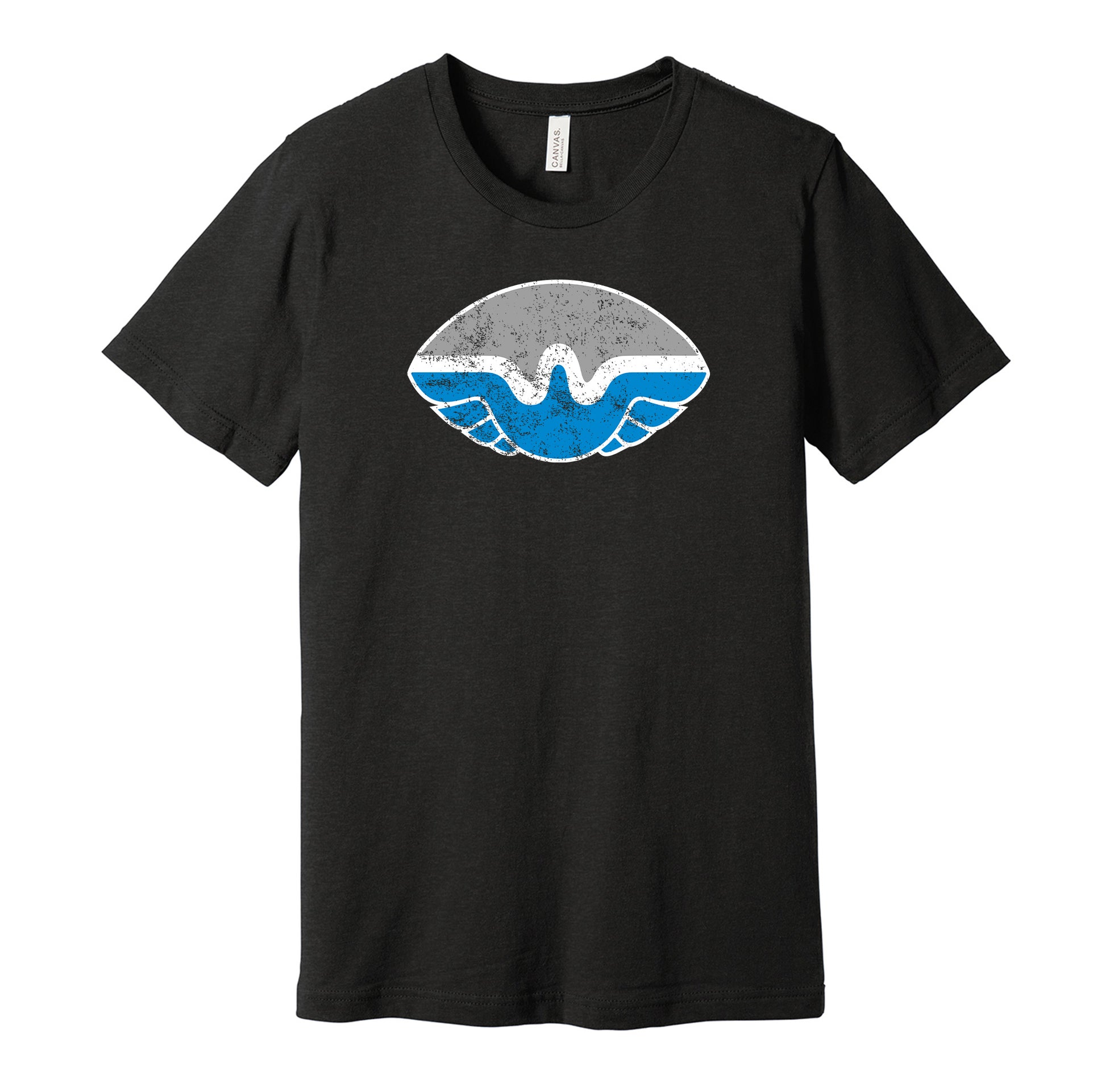san antonio wings football wfl retro throwback black shirt