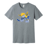 minnesota fighting saints WHA retro throwback grey shirt