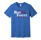 roy foote avalanche 1996 retro throwback blue tshirt