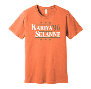 kariya selanne ducks retro throwback orange shirt