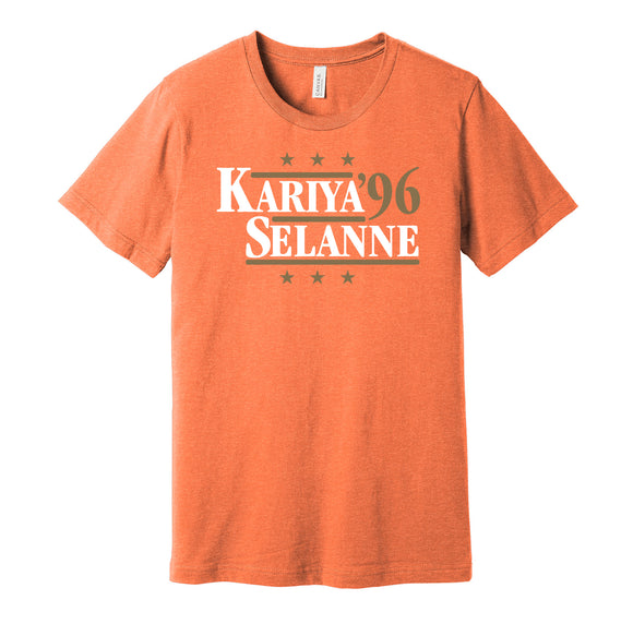 kariya selanne ducks retro throwback orange shirt