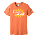 ric flair randy savage 1992 retro throwback wrestling fan orange shirt