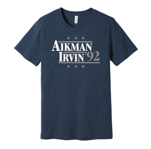 aikman irvin 92 dallas cowboys election humor navy shirt