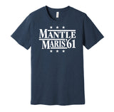 mantle maris yankees retro throwback navy shirt