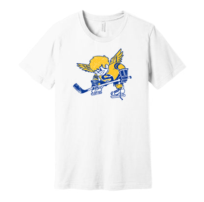 minnesota fighting saints WHA retro throwback white shirt
