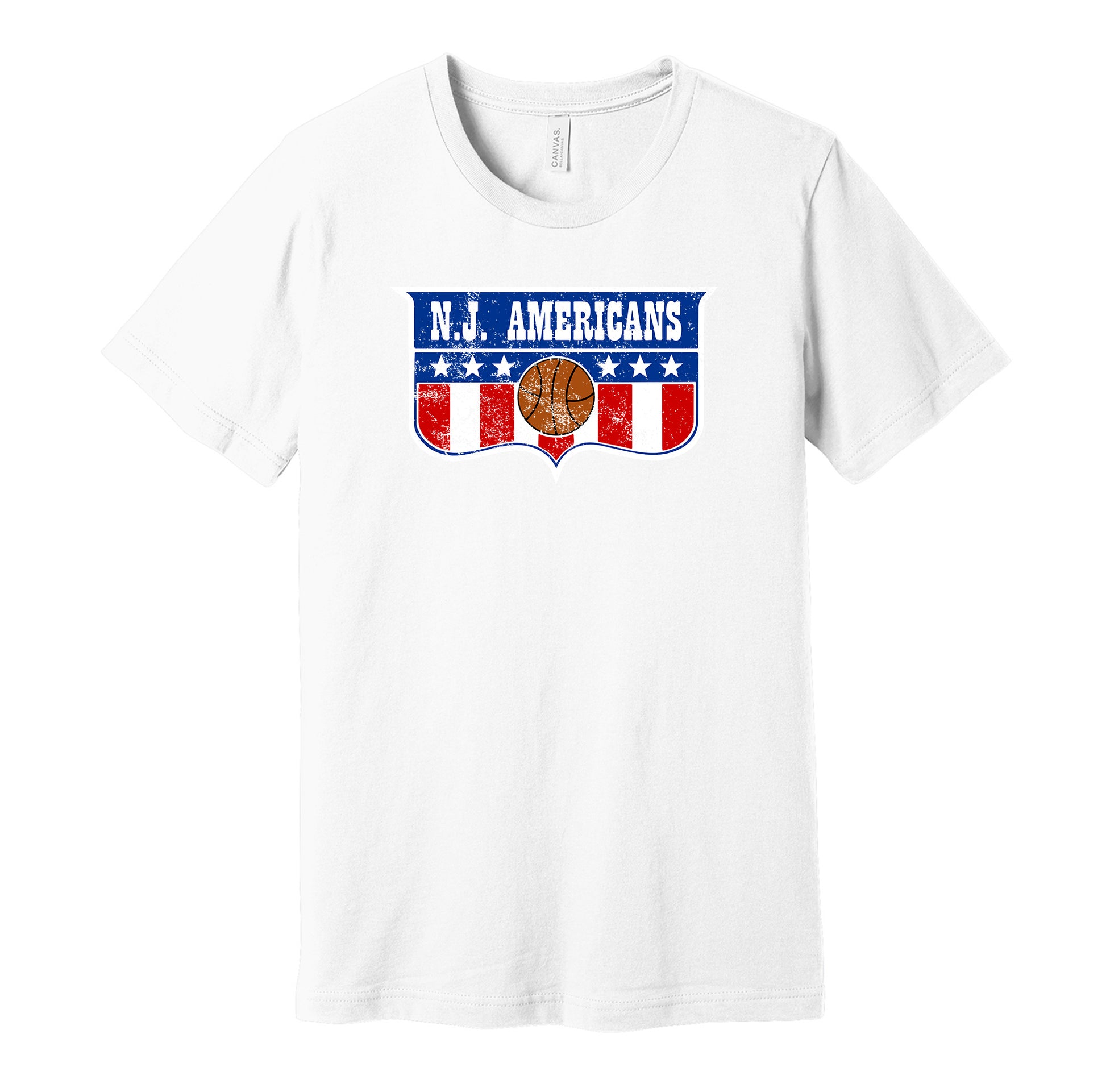new jersey americans aba retro throwback white shirt