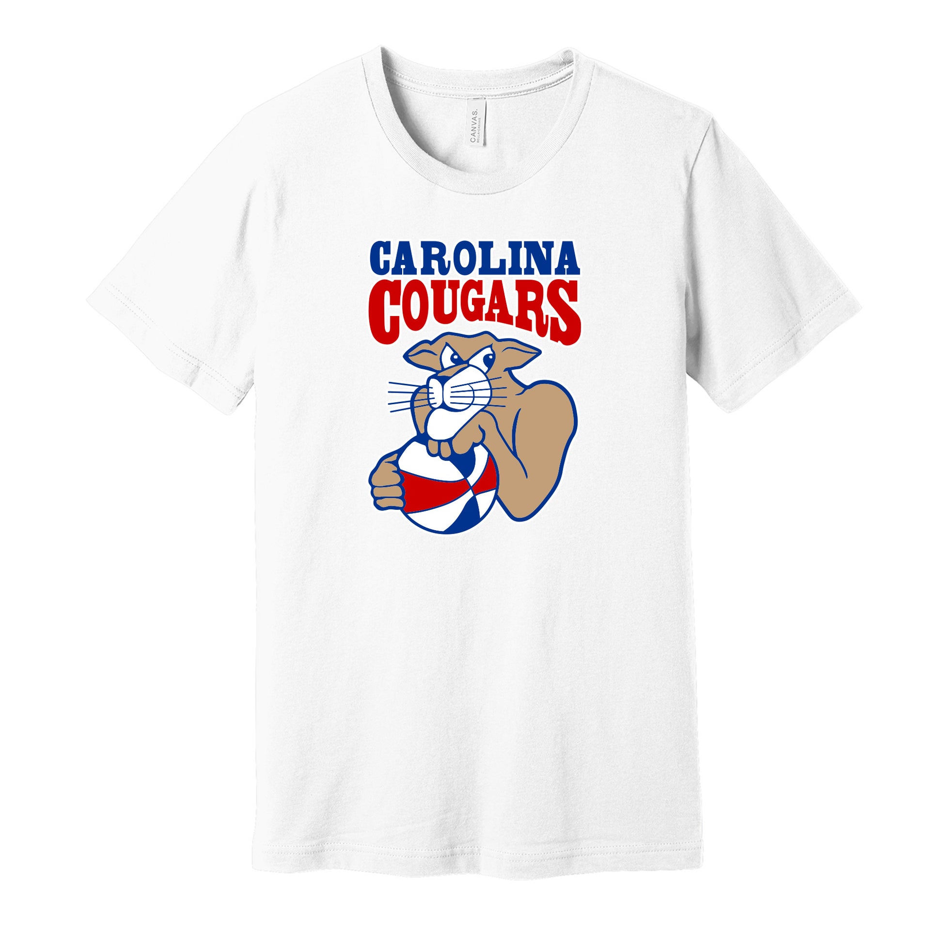 carolina cougars aba retro throwback white shirt