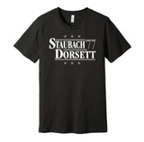 staubach dorsett cowboys campaign retro fan black shirt