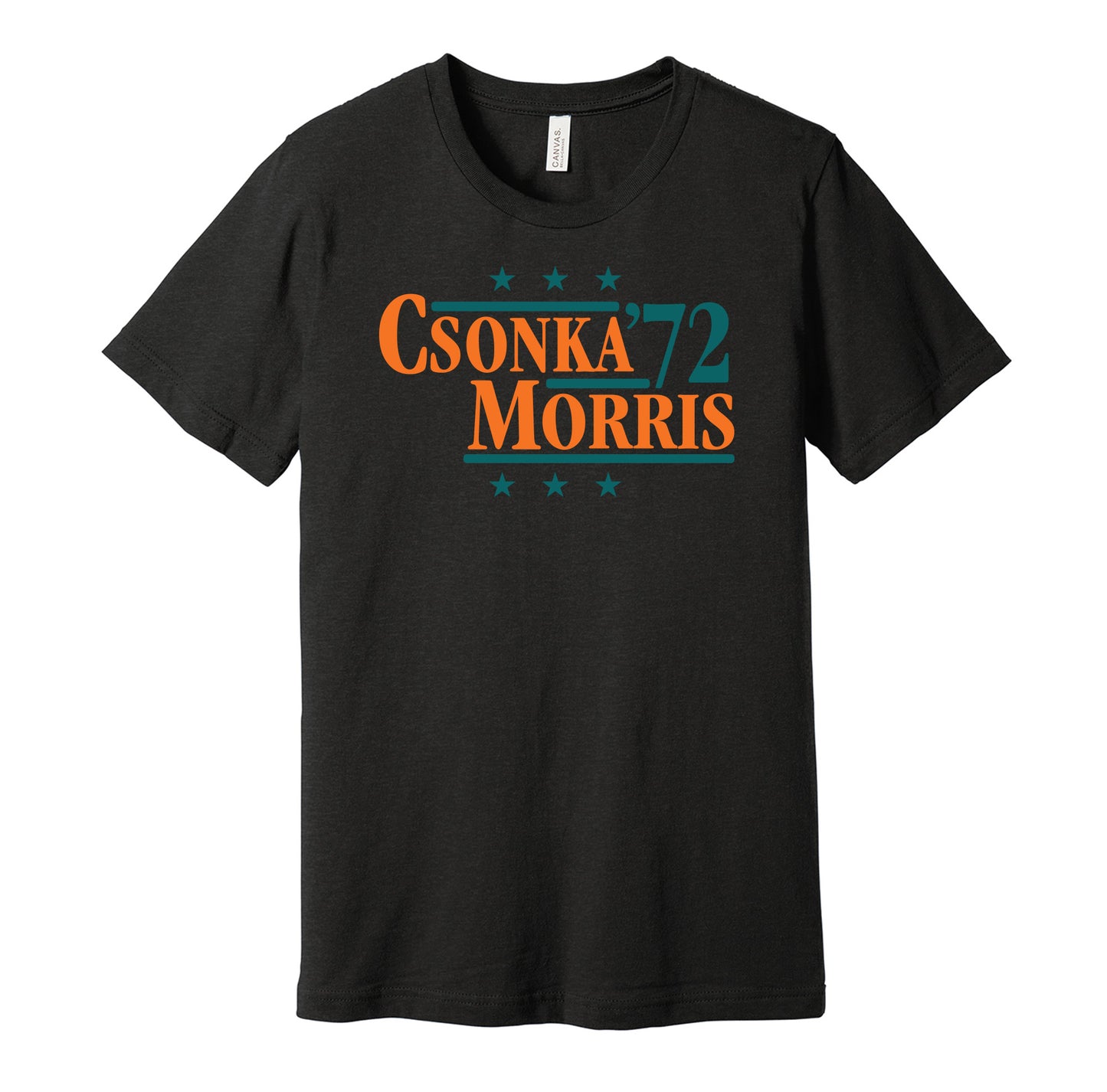 csonka morris 1972 dolphins retro throwback black tshirt