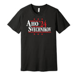 aho svechnikov for president 2024 hurricanes fan black shirt