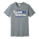 steve nash dirk nowitzki mavericks retro throwback grey shirt