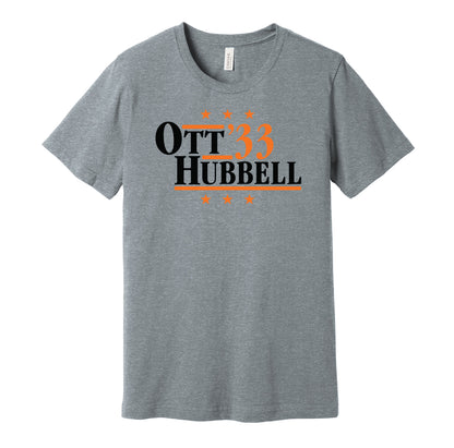 mel ott hubbell 1933 giants retro throwback grey shirt
