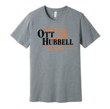 mel ott hubbell 1933 giants retro throwback grey shirt
