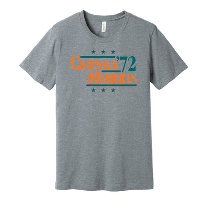 csonka morris 1972 dolphins retro throwback grey tshirt