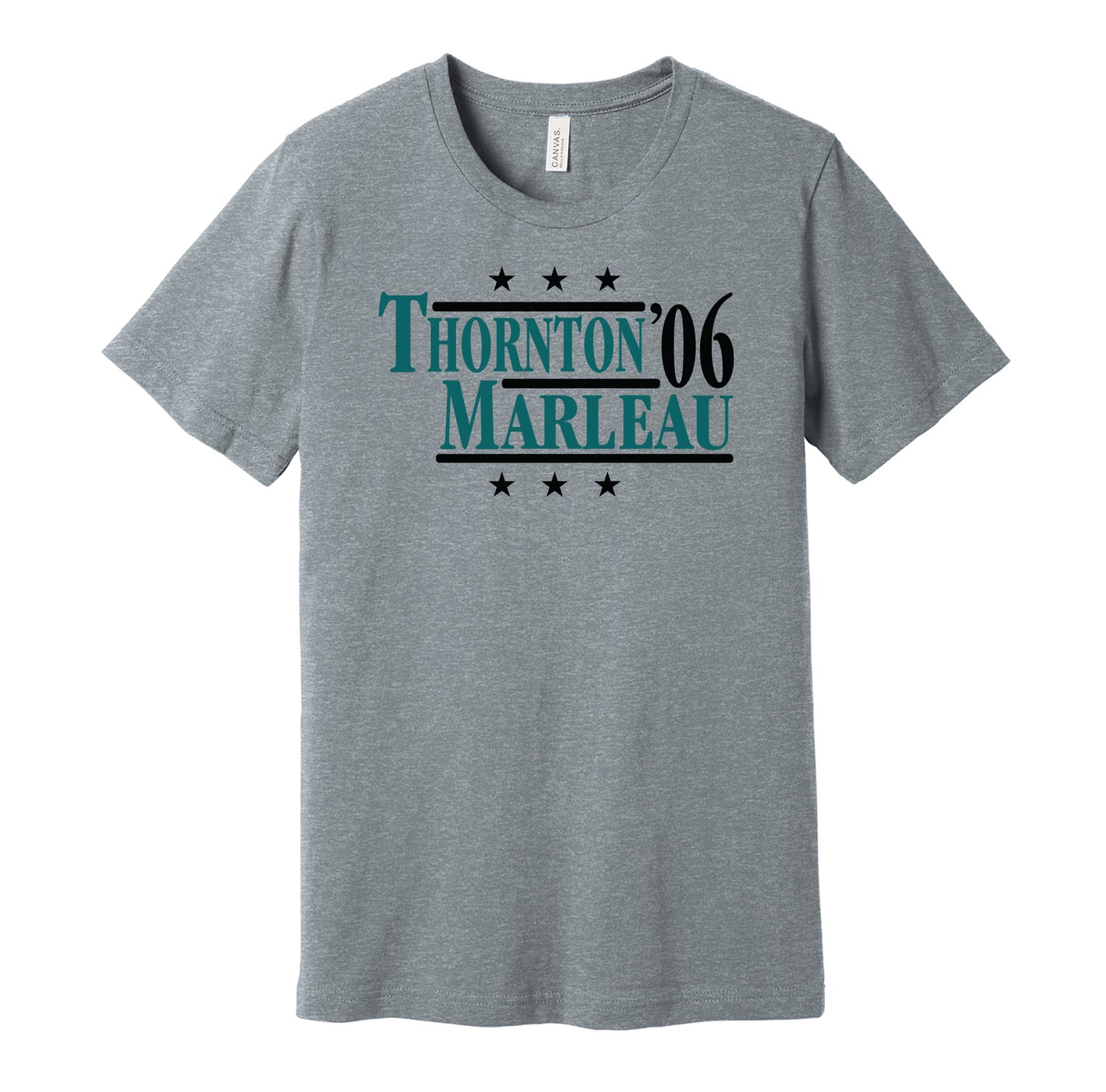 thornton marleau 2006 sharks retro throwback grey tshirt