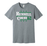 russell cousy celtics retro throwback grey shirt
