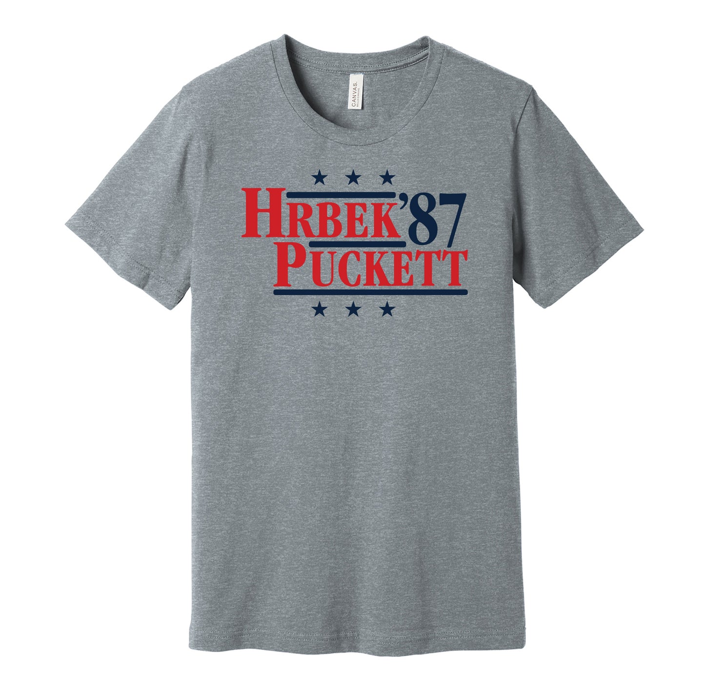 hrbek kirby puckett retro throwback twins fan grey tshirt
