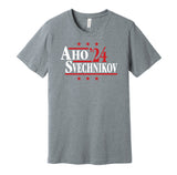 aho svechnikov for president 2024 hurricanes fan grey shirt