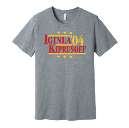 iginla kiprusoff 2004 flames retro throwback grey tshirt