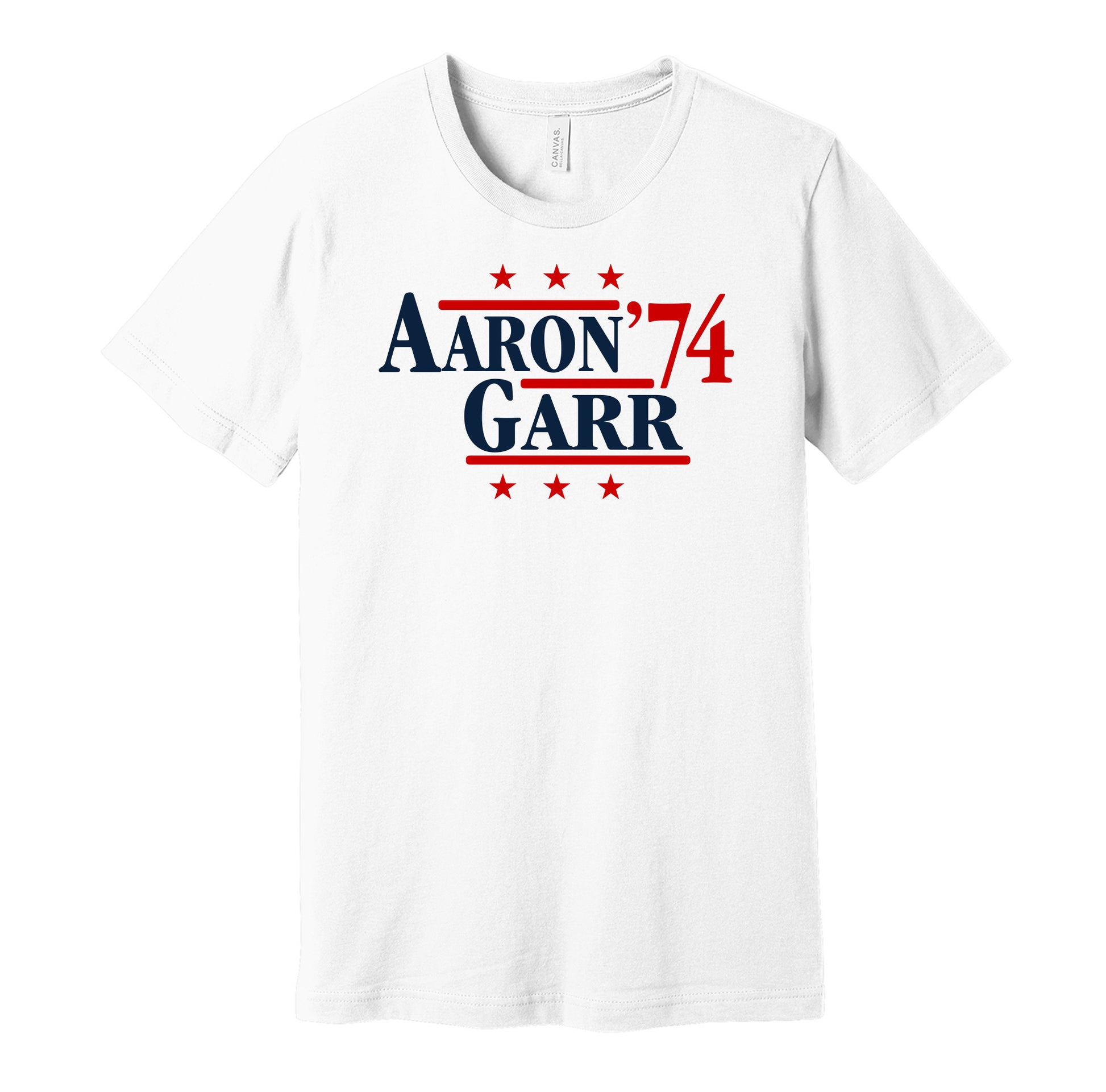 hank aaron garr 1974 atl braves retro throwback white shirt