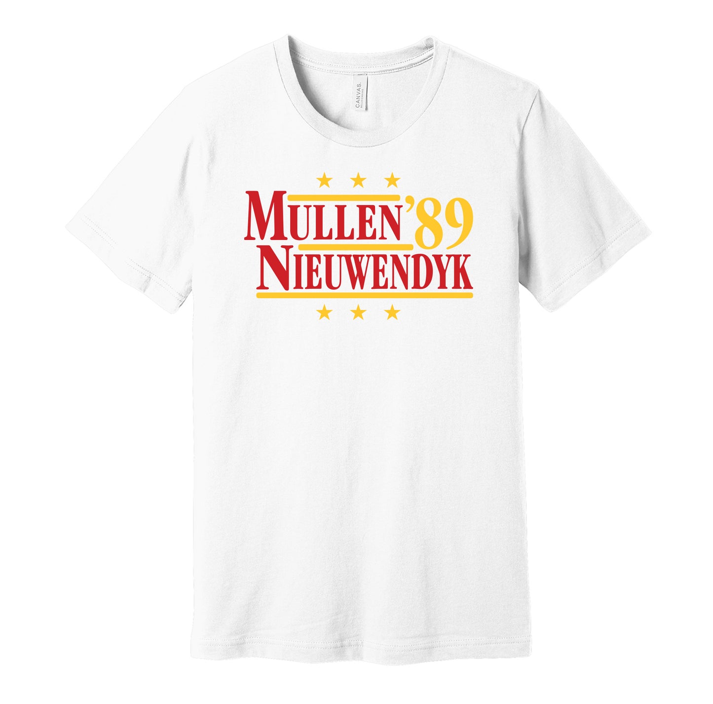 mullen nieuwendyk 1989 flames retro throwback white tshirt