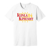 iginla kiprusoff 2004 flames retro throwback white tshirt