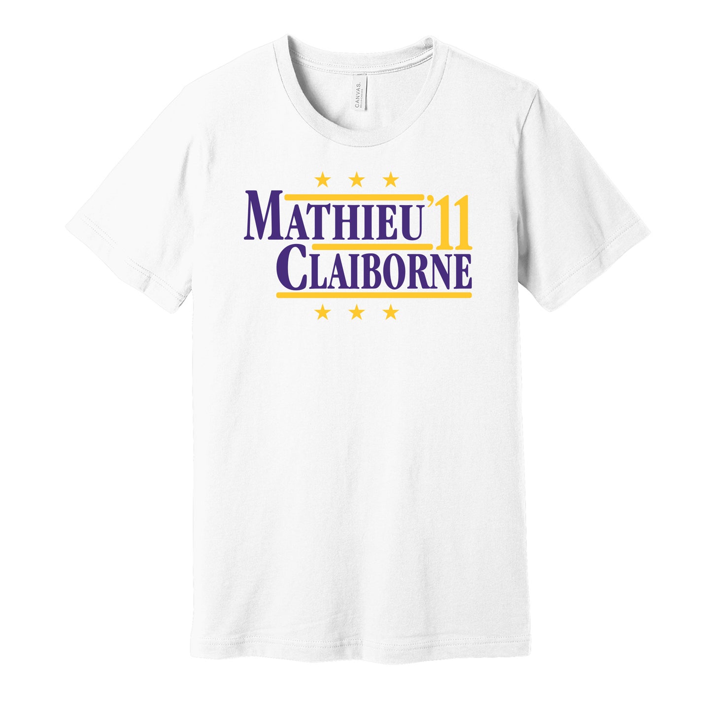 tyrann mathieu morris claiborne 2011 LSU tigers retro throwback white shirt