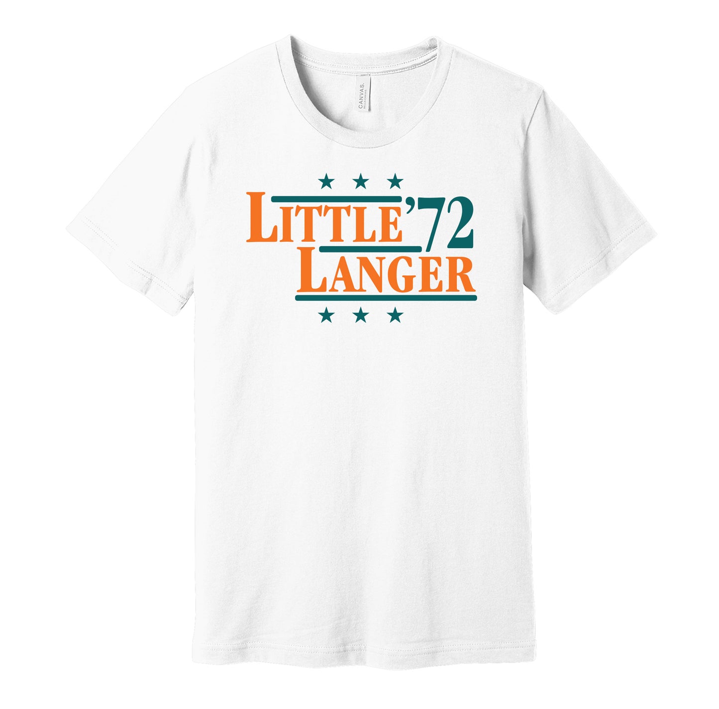 little langer 1972 dolphins retro throwback white tshirt
