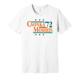 csonka morris 1972 dolphins retro throwback white tshirt