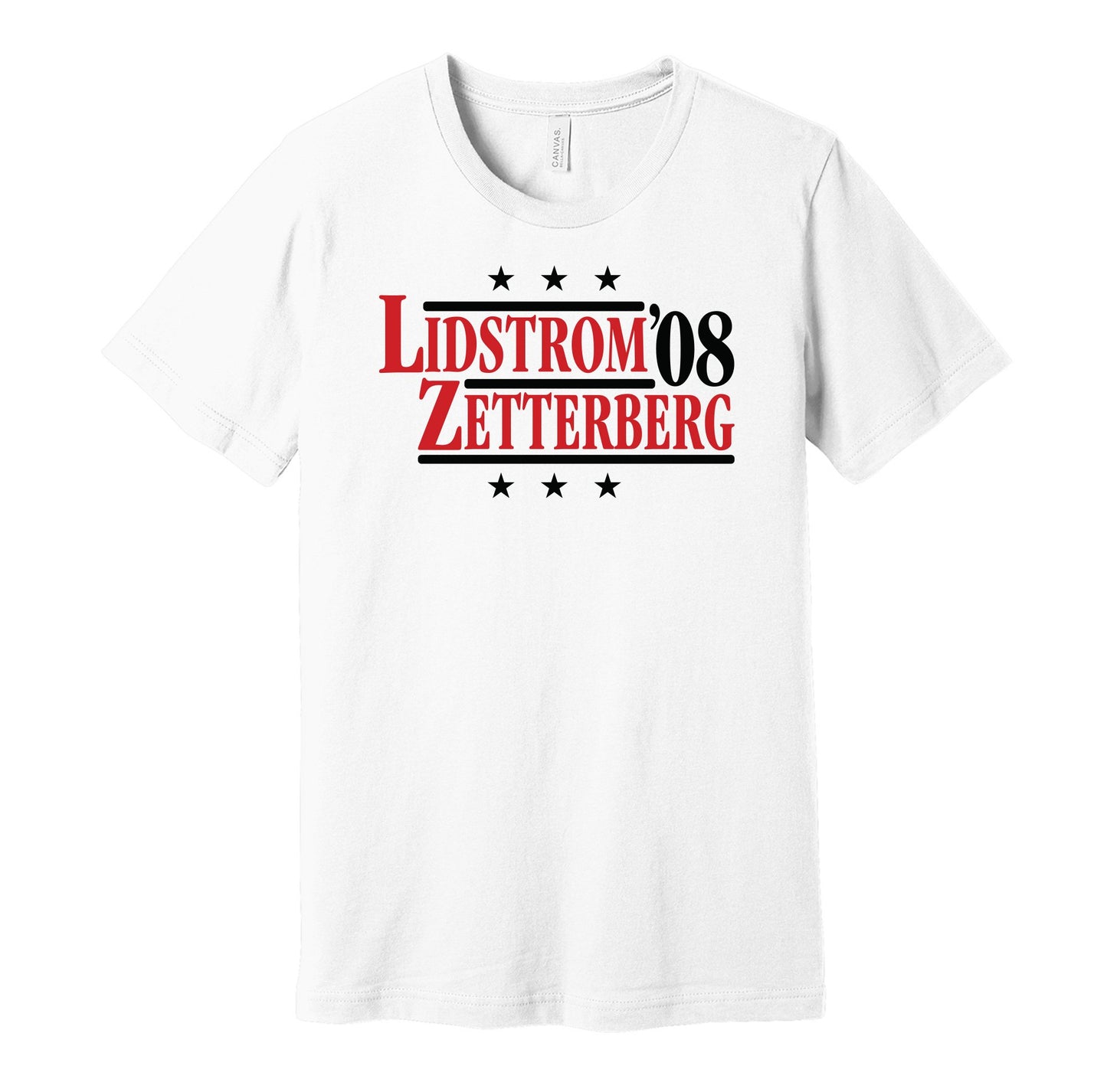 lidstrom zetterberg red wings retro throwback white tshirt