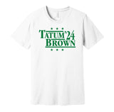 jayson tatum jaylen brown for president 2024 celtics fan white shirt