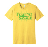 ric flair randy savage 1992 retro throwback wrestling fan yellow shirt
