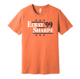 elway sharpe 1999 broncos retro throwback orange tshirt