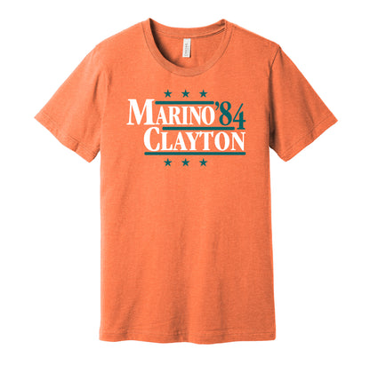 marino clayton dolphins retro throwback orange shirt