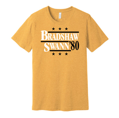 bradshaw swann retro throwback steelers gold shirt