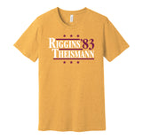 riggins theismann 1983 retro throwback gold tshirt