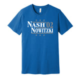 steve nash dirk nowitzki mavericks retro throwback blue shirt
