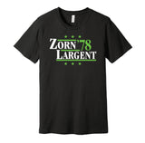 zorn largent 1970s chargers retro throwback black tshirt