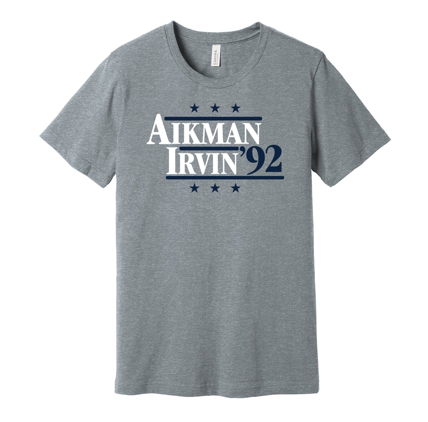 aikman irvin 92 dallas cowboys election humor grey shirt