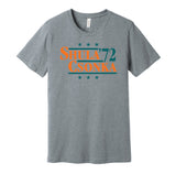 don shula larry csonka 1972 miami dolphins fan grey shirt