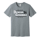 duncan ginobili 2014 spurs retro throwback grey tshirt