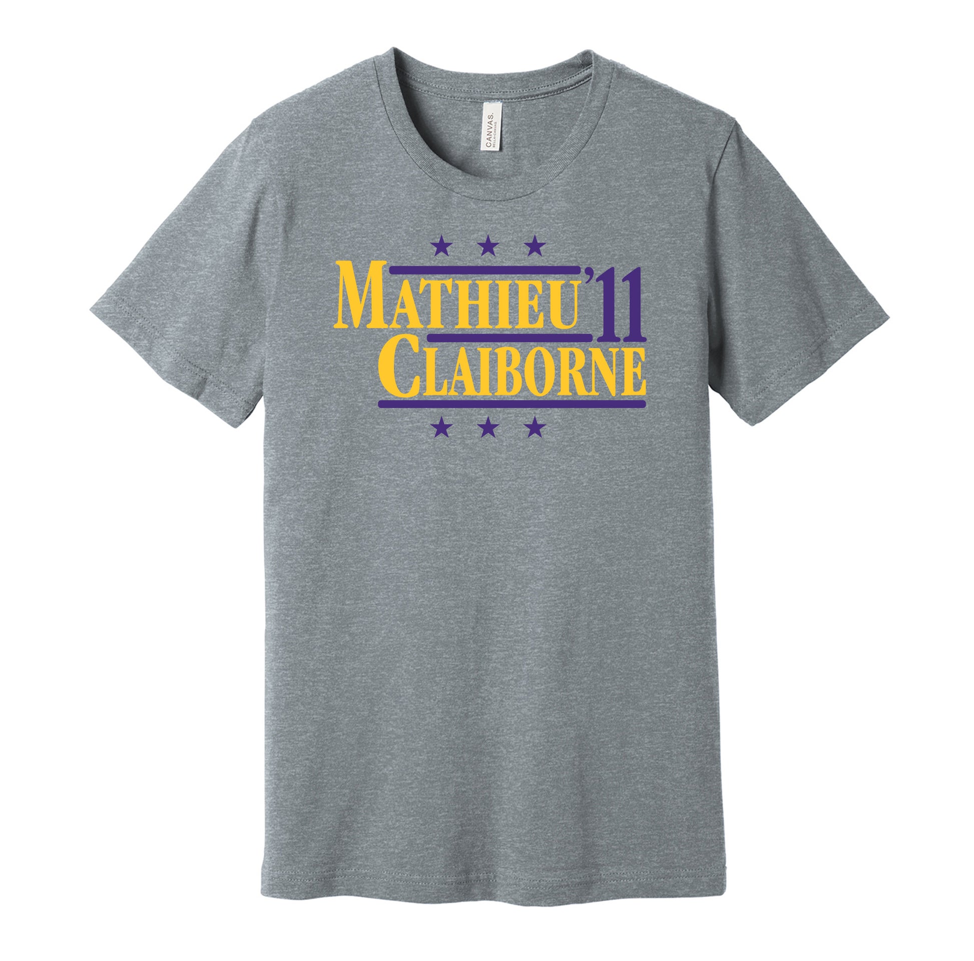 tyrann mathieu morris claiborne 2011 LSU tigers retro throwback grey shirt