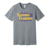 tyrann mathieu morris claiborne 2011 LSU tigers retro throwback grey shirt