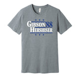 gibson hershiser dodgers retro throwback grey tshirt