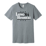 Long Hendricks 1984 raiders retro throwback grey tshirt