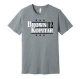 brown kopitar kings 2012 retro throwback grey tshirt