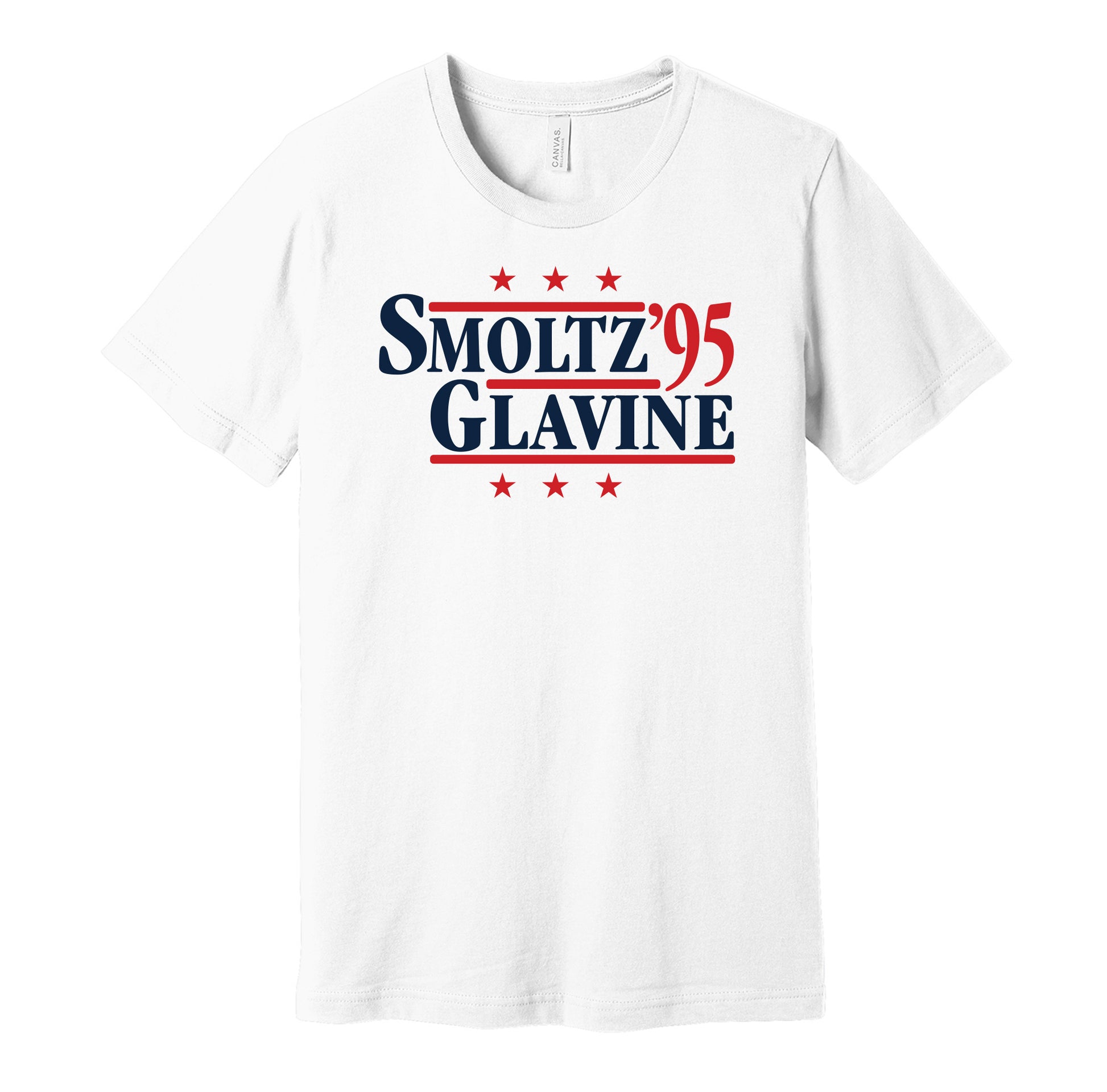 smoltz glavine 1995 atlanta braves retro throwback white shirt