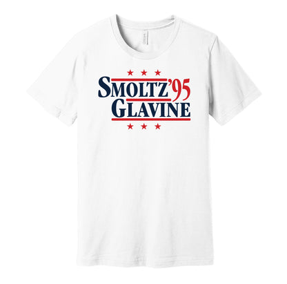 smoltz glavine 1995 atlanta braves retro throwback white shirt