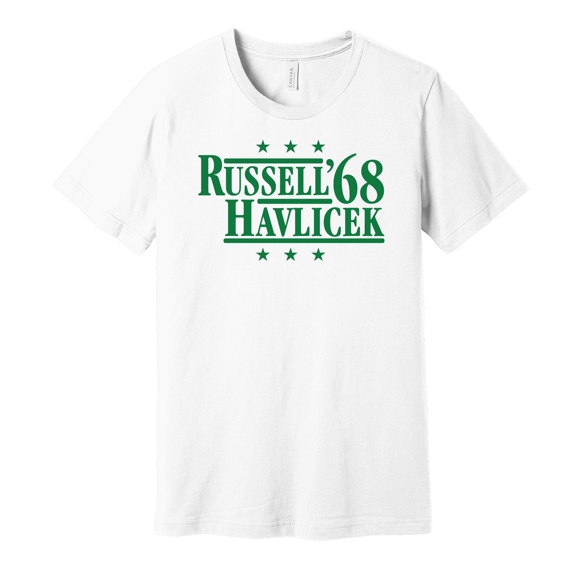 russell havlicek 1968 celtics retro throwback white shirt